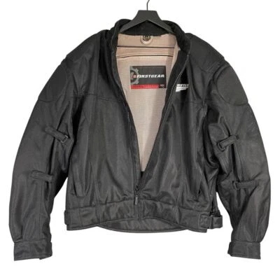 Men’s FirstGear 2XL Black Mesh Motorcycle Jacket Armor Vented Padded Protective - Image 1 of 4