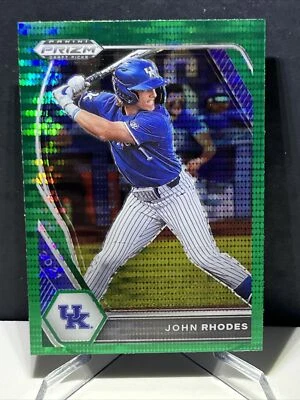 2021 Panini Prizm Draft Picks Prizms Green Pulsar John Rhodes #76 - Image 1 of 4