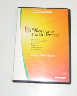 Microsoft Office Home and Student 2007 PC Service Desk Edition CD w/ Product Key - Image 1 of 4