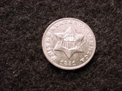 1851-O SILVER THREE CENT PIECE EXTRAORDINARY COIN!!   #50 - Image 1 of 4