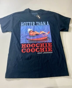 Alan Jackson Hotter Than A Hoochie Coochie schwarz Grafik T-Shirt Erwachsene L neu - Bild 1 von 4