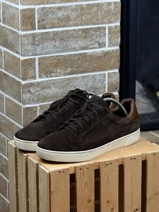 Scarpe sneakers basse Ermenegildo Zegna in camoscio marrone taglia US:9 EU:42 - Foto 1 di 15