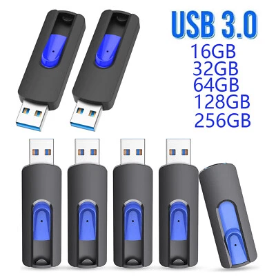 Lot USB 3.0 Flash Drive High Speed Slide USB Stick 16GB 32GB 64GB 128GB 256GB - Image 1 of 4