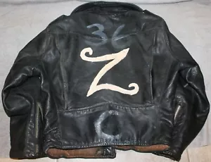VTGE ROCKABILLY GIACCA MOTO IN PELLE ANNI '40-1950 PELLE DA QUARTO ANTERIORE - Foto 1 di 11