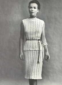 Knit Fashion Patterns Vintage 1970s Dress Vest Sweaters Jumpers Tops G59  - Picture 1 of 12