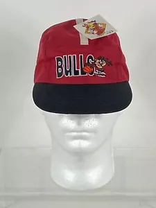 VTG 1998 Looney Tunes NBA Chicago Bulls Tazmanian Devil 5-Panel Hat Cap NWT F257 - Picture 1 of 8