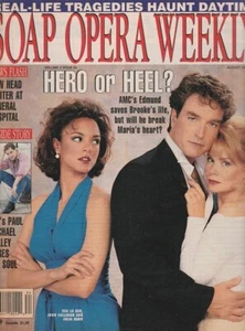 Soap Opera Weekly Aug 24 1993 EVA LARUE-JOHN CALLAHAN-JULIA BARR-ALL MY CHILDREN - Picture 1 of 1