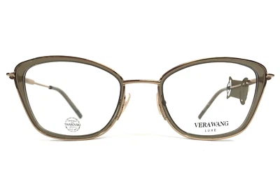 Vera Wang 眼镜框 Valentina SA 棕色金色猫眼 施华洛世奇 51-19-140 — 第 1/4 张图片