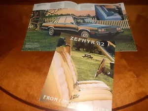 1982 MERCURY ZEPHYR 12 p. BROCHURE / '82 ZEPHYR and Z-7 SALES CATALOG - Picture 1 of 3
