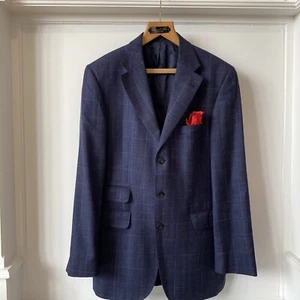 Chaqueta Abrigo Deportivo DAKS (40L) Lana, Seda y Lino Verano Cuadros TWEED En muy buena condición - Imagen 1 de 18