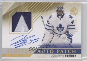 2015-16 SP Authentic Limited Auto Patch /100 Jonathan Bernier #65 Patch Auto