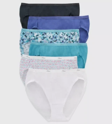 Hanes Women Hi Cut Panties 100% Cotton Hi Cut Regular & Plus Size - Image 1 of 4