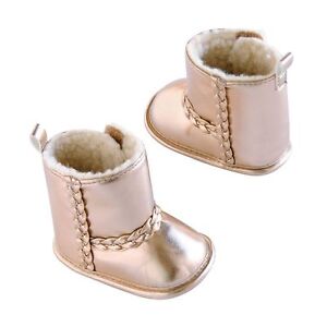 Carter's Metallic Rose Gold Crib Boots Shoes Baby Girl 6-9 Months Size 3 NEW