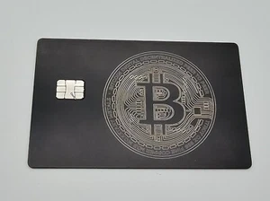 Carta di credito / carta di credito / carta di debito in metallo - design Bitcoin - Foto 1 di 6