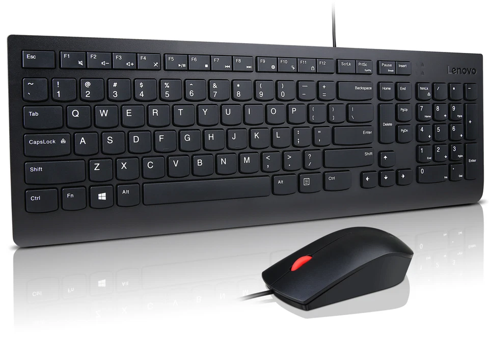 Lenovo Essential Wired Keyboard & Mouse Combo - German (Black) 4X30L79897 - Image 1 of 4