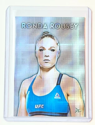 Tarjeta refractora 1/1 Ronda Rousey edición limitada firmada por artista "UFC Champion" Foto 1 de 2