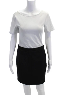 Mini falda lápiz recta con cremallera forrada negra talla 10 Alexander Wang para mujer Foto 1 de 4