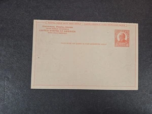 US stamps UY12 Reply Card Attached with McKinley (JST5 - Picture 1 of 2