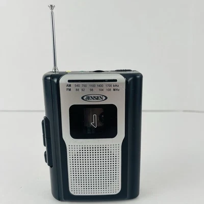 Radio Cassette Portátil Jensen Reproducción/Grabadora Negro/Plateado Probado Funciona Foto 1 de 4