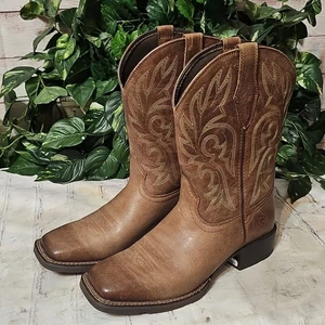 Ariat Cattle Drive Westernstiefel eckige Zehenpartie staubbraun Leder 8,5 - Bild 1 von 15