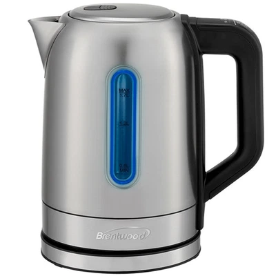 Brentwood 1500 Watt Stainless Steel 1.7 L Electric Kettle 5 Temperature Presets - Image 1 of 4