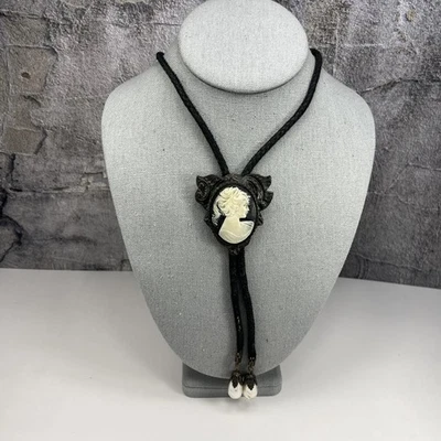 Stunning Victorian Cameo Vintage Bronze tone Bolo Tie - Image 1 of 4