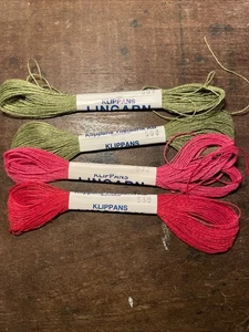 Lot of 4 Klippans Lingarn Linen Thread Sweden 2 589, 1 572, 1 539 Colors - Picture 1 of 8