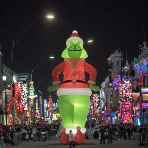 29,5 Fuß aufblasbarer Grinch Santa Outdoor Home Weihnachtsdekoration mit Licht - Bild 1 von 8