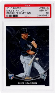 2010 Finest Giancarlo Stanton Rookie Redemption #5 PSA 10 Rookie RC - Picture 1 of 2