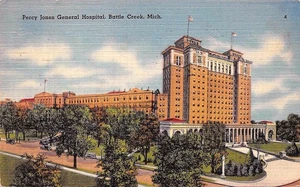 #K1688 BATTLE CREEK, MI.     POSTKARTE, PERCY JONES KRANKENHAUS - Bild 1 von 2