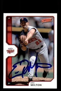 Signed Baseball Card Auto Eric Milton 2002 Upper Deck Victory #198 Twins - Picture 1 of 2