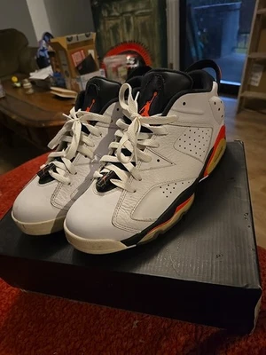 Nike Air Jordan 6 Retro Bajo BG Infrarrojo 23 Blanco Negro 304401-123 Para hombres 10.5 EXC Foto 1 de 4