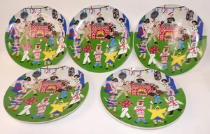 Lucy Kirk Wondershop - Platos de aperitivo de Navidad para Santa Baby - Juego de 5 - Imagen 1 de 2