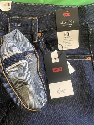 LEVI'S 501 Premium, Jeans 29 x 32, SelfEdge Denim, Shrink To Fit - Image 1 of 4