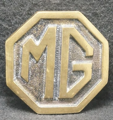 XA15144 VINTAGE DÉCADA DE 1970 **MG** MORRIS GARAGES CARROS ESPORTIVOS FIVELA DE CINTO DE LATÃO SÓLIDO - Imagem 1 de 2