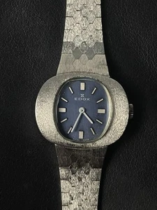 Edox Damen Armbanduhr Silber Handaufzug ( Läuft Top Zustand ) - Bild 1 von 7