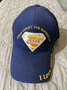 Cappello Gesù Cristo La Superstar Amo Gesù Taglia Unica Regolabile Blu Navy - Foto 1 di 6