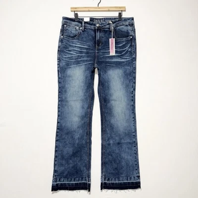 Grace in LA Womens Jeans Size 18 P-Bootcut Plus Size Aztec Medium Wash NEW - Image 1 of 4