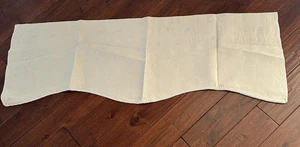 "Cenefa de ventana de mezcla de algodón con diseño de flora festoneada para el hogar - beige - 51"" de ancho x 18"" de largo" - Imagen 1 de 4