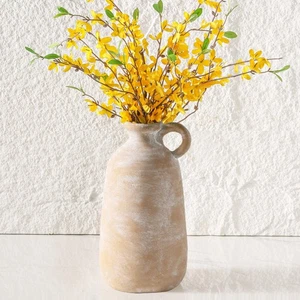 Ceramic Rustic Vase, 12.8" Large Flower Vases Home Decor for Pampas Farmhouse... - Picture 1 of 8
