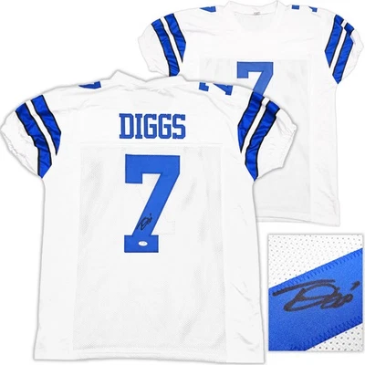 SALE! Dallas Cowboys Trevon Diggs Autographed Signed White Jersey PSA/DNA - Image 1 of 4