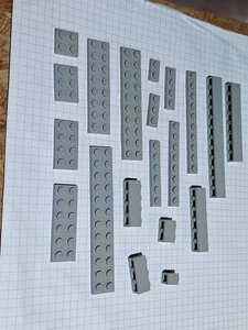 Lego Basic alt hellgrau einreihig zweireihig Platten Menge Teilenummer Wählen - Bild 1 von 21