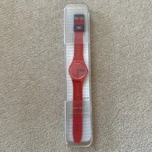 2012 Swatch Watch Games Maker London 2012 Olympic Games New In Box Red - Picture 1 of 6