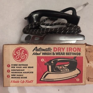 GE Automatic Dry Iron Flat Iron Wash Wear Setting VGC Made In USA - Picture 1 of 16
