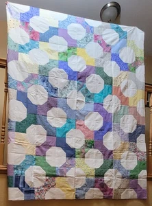 Mehrfarbiges Quilt-Top, 58 x 72 Zoll - Bild 1 von 2