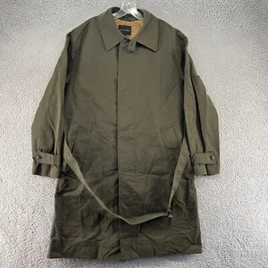 Banana Republic Coat Jacket Mens Extra Large Green Rain Coat Lined Belted NWT - Picture 1 of 11