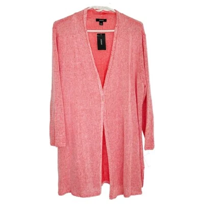 Alfani Cardigan Sweater Womens Size XL Coral Open Front - Image 1 of 3