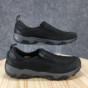 Merrell Shoes Mens 14 Coldpack Ice+ Moc Waterproof Slip Ons J49819 Black Leather - Imagen 1 de 20