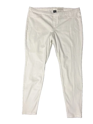 HUE Women's Solid Color Original Jeanz Denim Legging (XX-Large, White) - Image 1 of 4