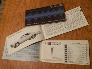 1971 PONTIAC u.a.BONNEVILLE Betriebshandbuch/Owner´s Manual,engl.Text,orig.GM ! - Bild 1 von 1